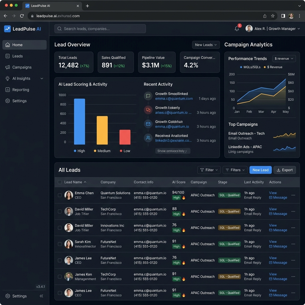 Lead Generator Dashboard